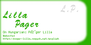 lilla pager business card